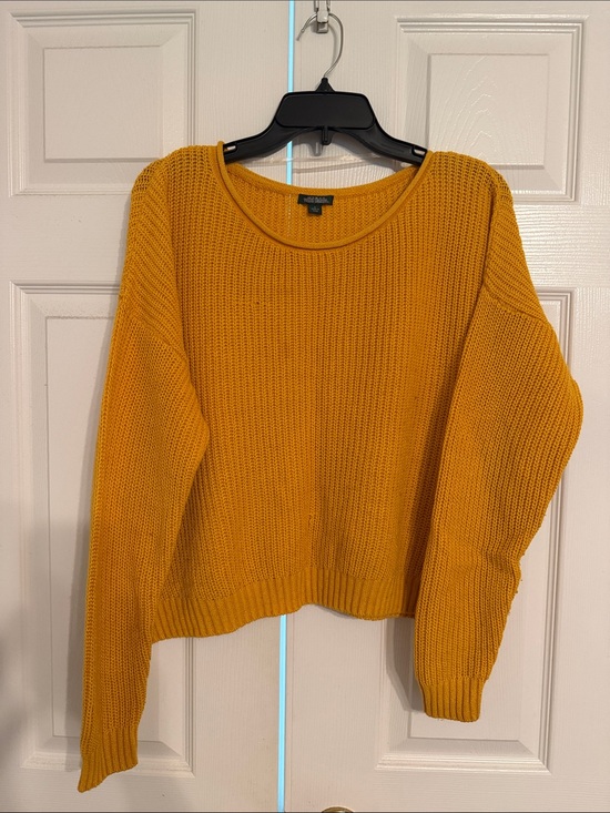 wild fable Sweaters - wild fable Mustard Ribbed Crewneck Sweater